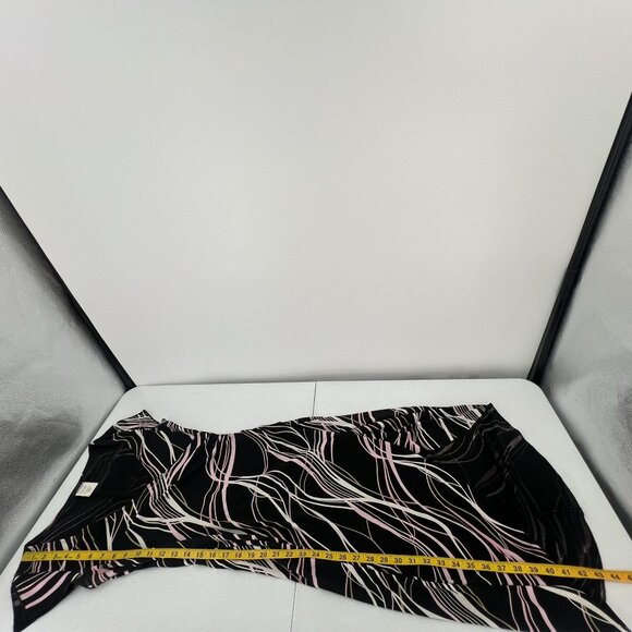 B. Smart Y2K Juniors 3/4 Midi Dress Black Pink Abstract Swirl Bodycon Party - Picture 8 of 13